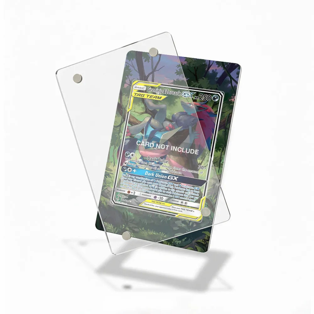Greninja & Zoroark GX 201-214 Full Art Extended Art Display Cases - Magnetic Case - Detail View