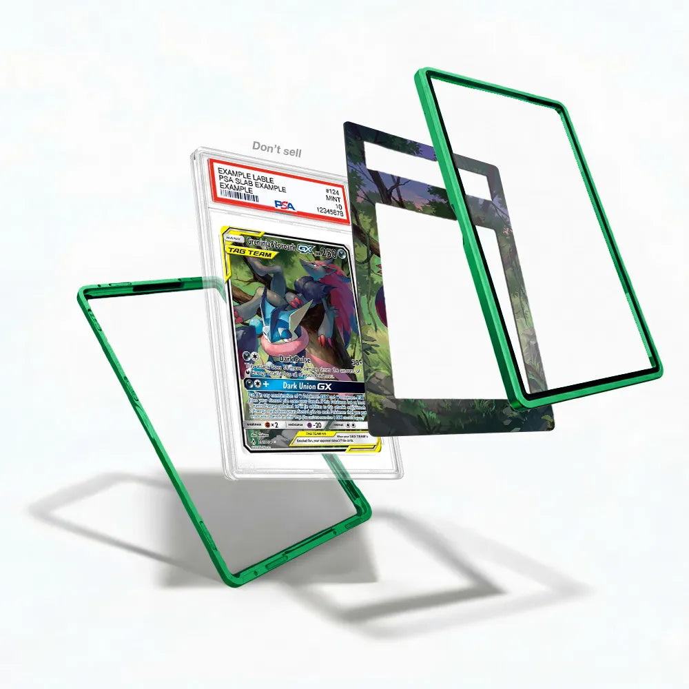 Greninja & Zoroark GX 201-214 Full Art Extended Art Display Cases - PSA Slab Case - Detail View