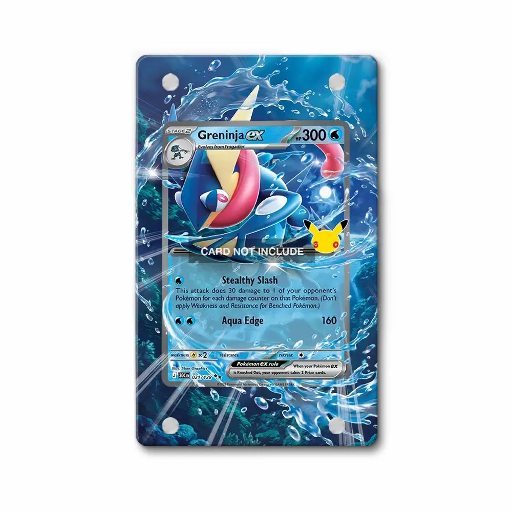 Greninja ex 021-128 SR 30C 30th Anniversary Extended Art Display Cases - PSA Slab Case - Front View