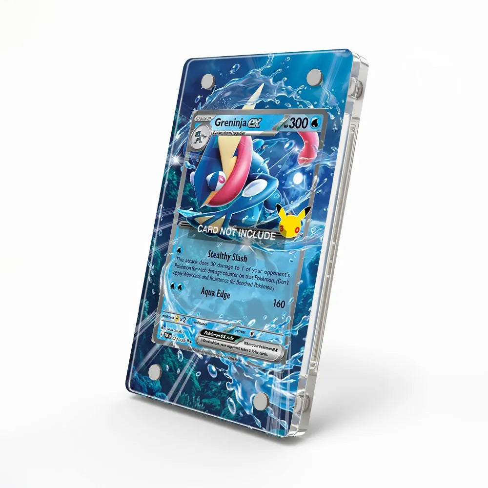 Greninja ex 021-128 SR 30C 30th Anniversary Extended Art Display Cases - Magnetic Case - Side View