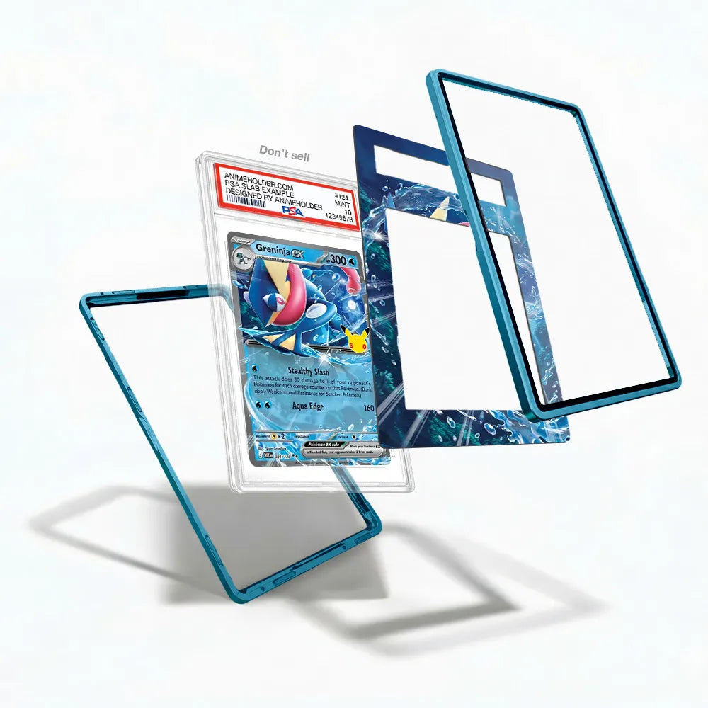 Greninja ex 021-128 SR 30C 30th Anniversary Extended Art Display Cases - PSA Slab Case - Detail View