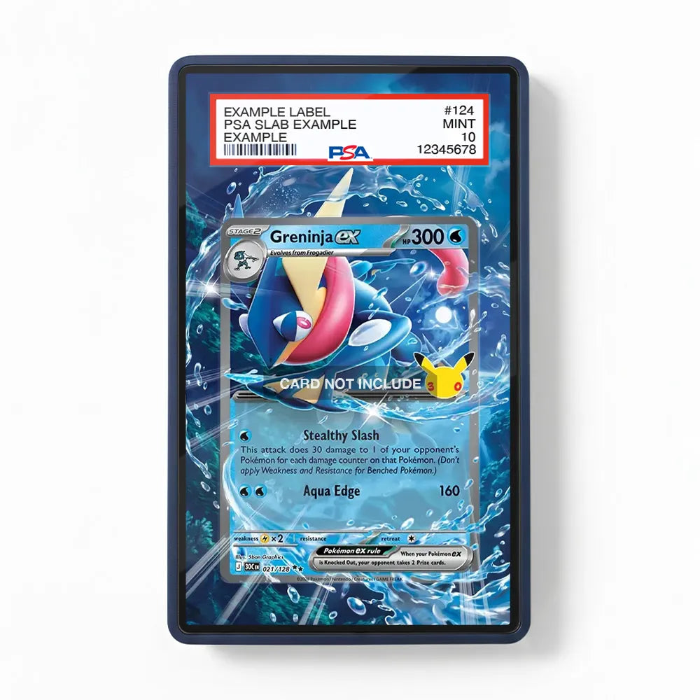 Greninja ex 021-128 SR 30C 30th Anniversary Extended Art Display Cases - PSA Slab Case - Front View