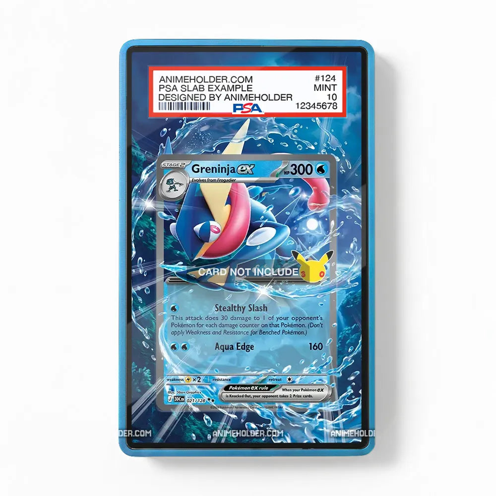 Greninja ex 021-128 SR 30C 30th Anniversary Extended Art Display Cases - PSA Slab Case - Front View