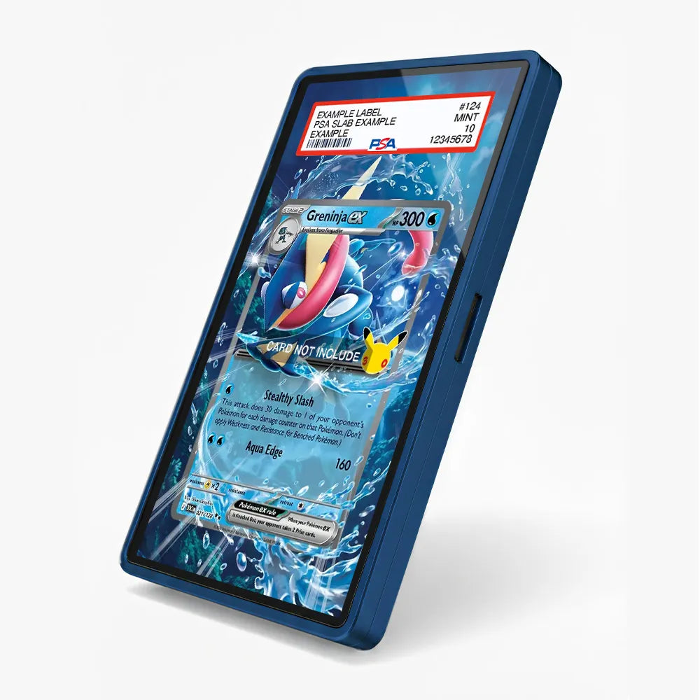 Greninja ex 021-128 SR 30C 30th Anniversary Extended Art Display Cases - PSA Slab Case - Side View