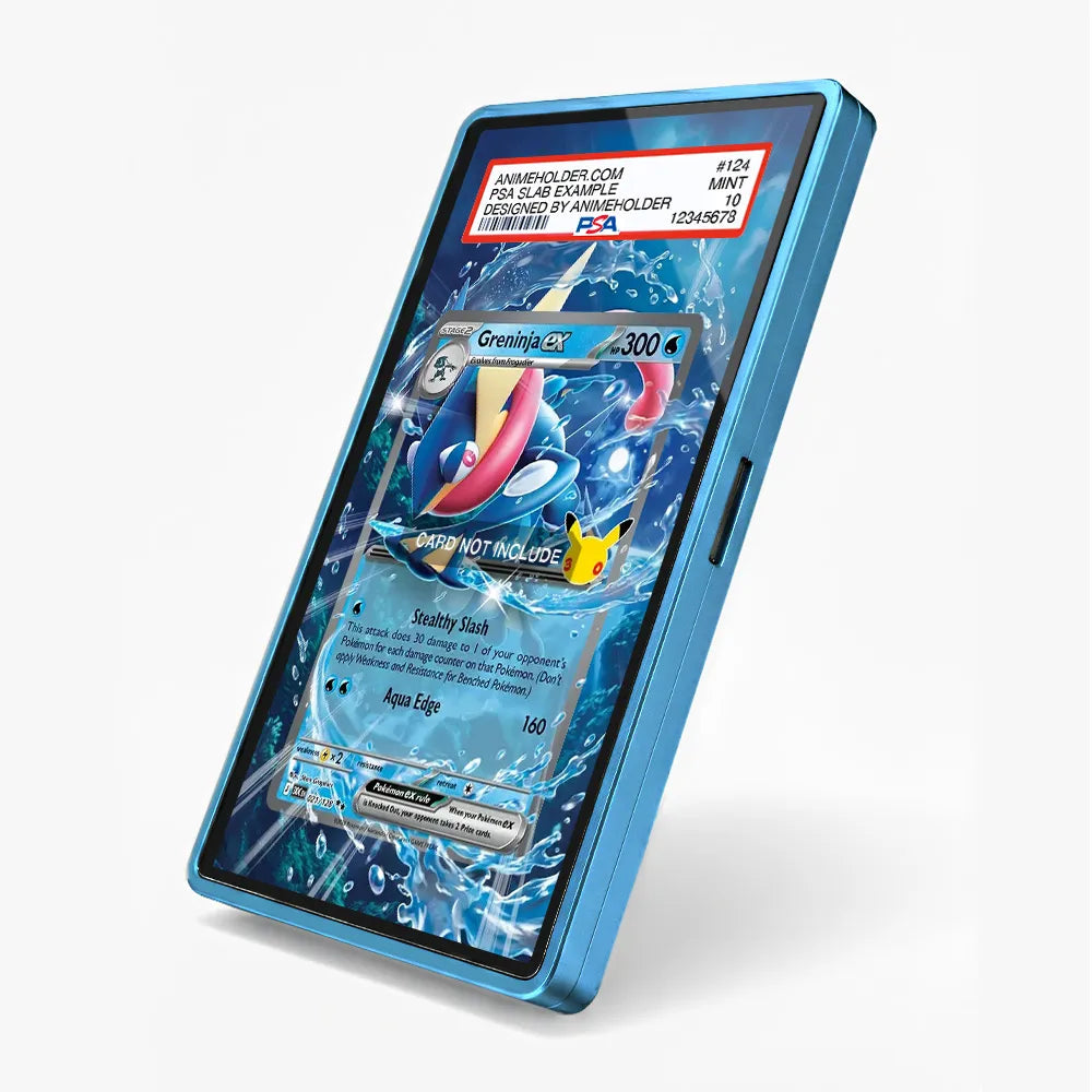 Greninja ex 021-128 SR 30C 30th Anniversary Extended Art Display Cases - PSA Slab Case - Side View
