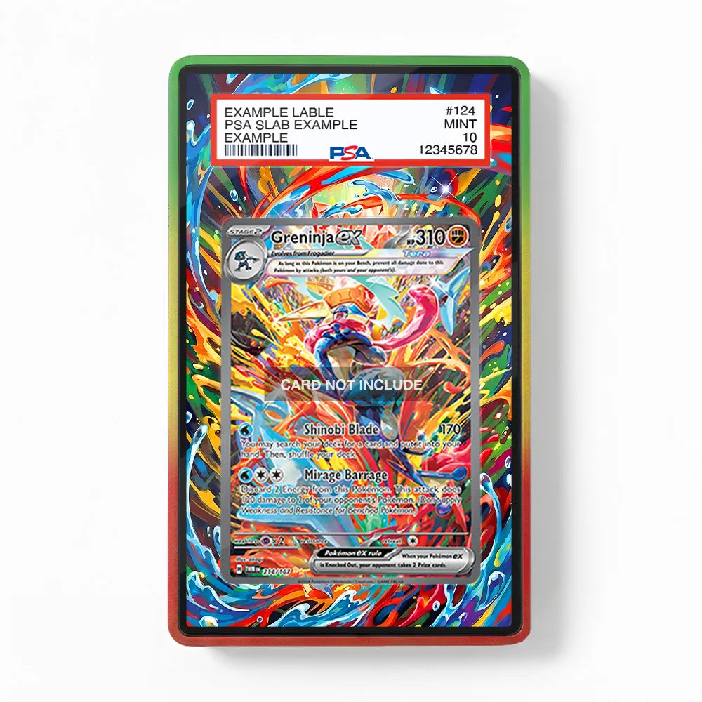 Greninja ex 214-167 SIR SAR Twilight Masquerade Extended Art Display Cases - PSA Slab Case - Front View