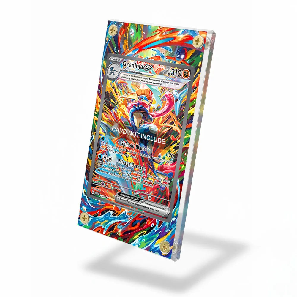 Greninja ex 214-167 SIR SAR Twilight Masquerade Extended Art Display Cases - Screws Case - Side View