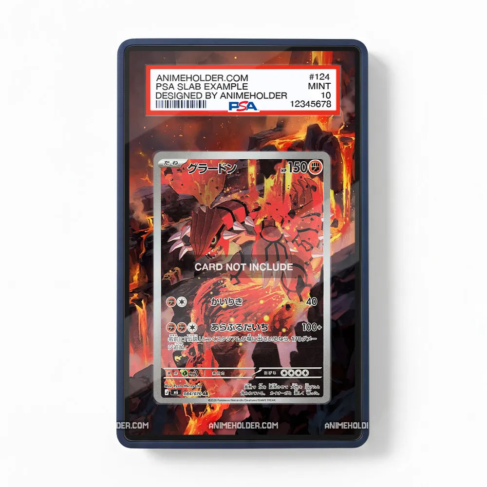 Groudon 084-076 AR M6 Delta Reign Extended Art Display Cases - PSA Slab Case - Front View