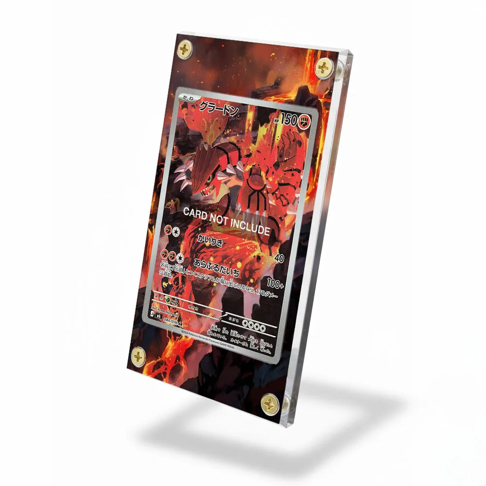 Groudon 084-076 AR M6 Delta Reign Extended Art Display Cases - Screws Case - Side View