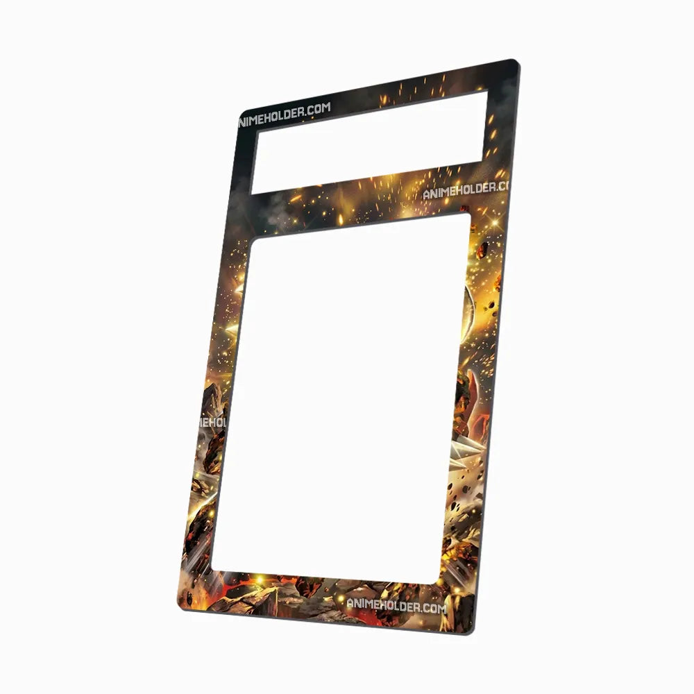 Groudon EX 54-108 Dark Explorers Pokemon Cards Custom Art Display Cases - PSA Metal Art Only - Side View