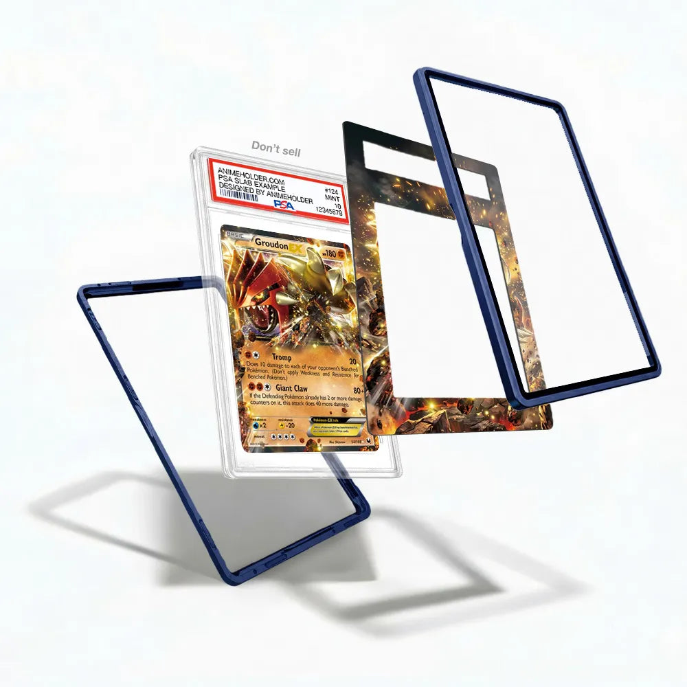 Groudon EX 54-108 Dark Explorers Pokemon Cards Custom Art Display Cases - PSA Slab Case - Detail View