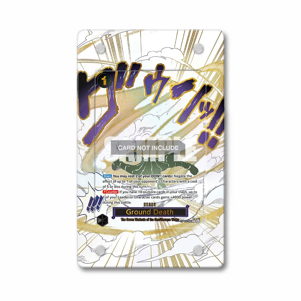 Ground Death OP14-096 Event Manga Rare OP14 Extended Art Display Cases - PSA Graded Guard Case - Front View