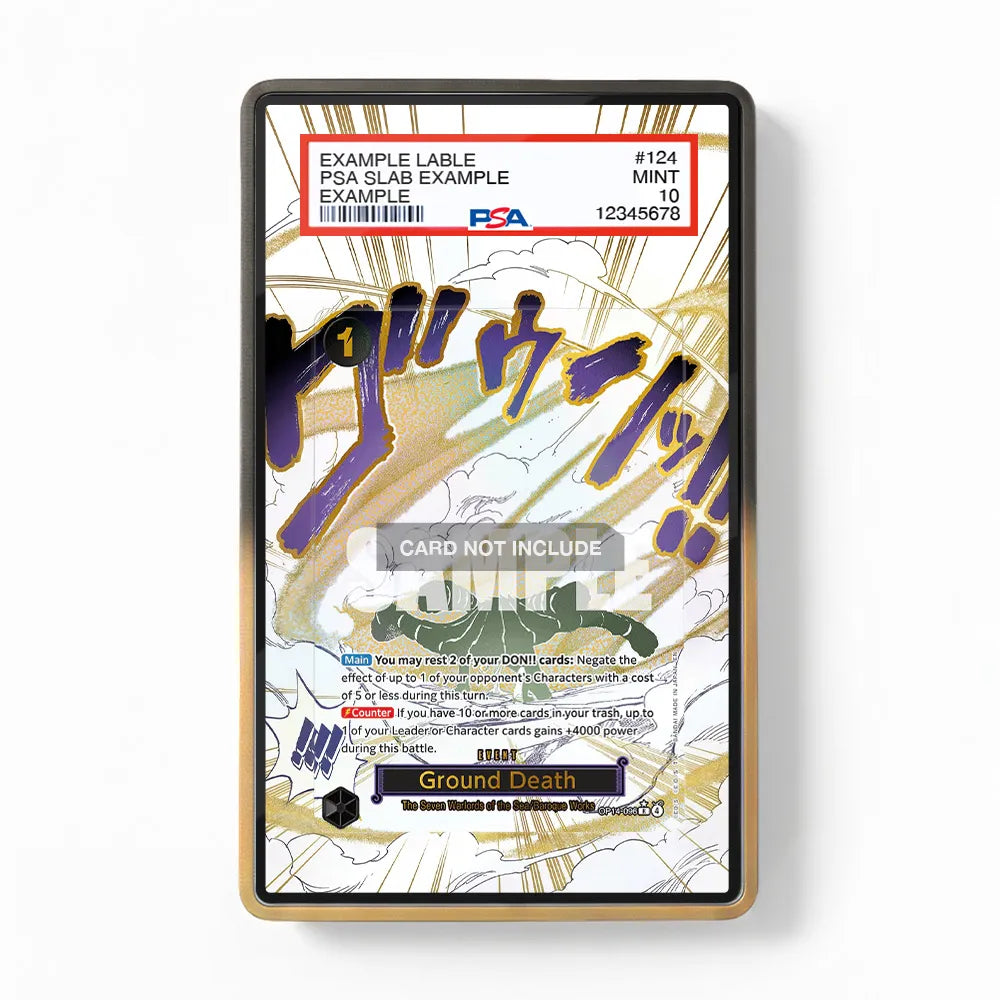 Ground Death OP14-096 Event Manga Rare OP14 Extended Art Display Cases - PSA Graded Guard Case - Front View