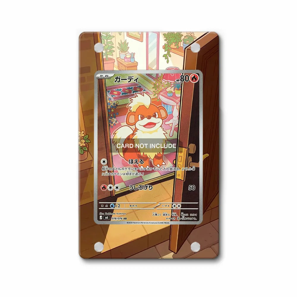 Growlithe 078-076 AR Storm Emeralda Delta Reign Extended Art Display Cases - Magnetic Case - Front View