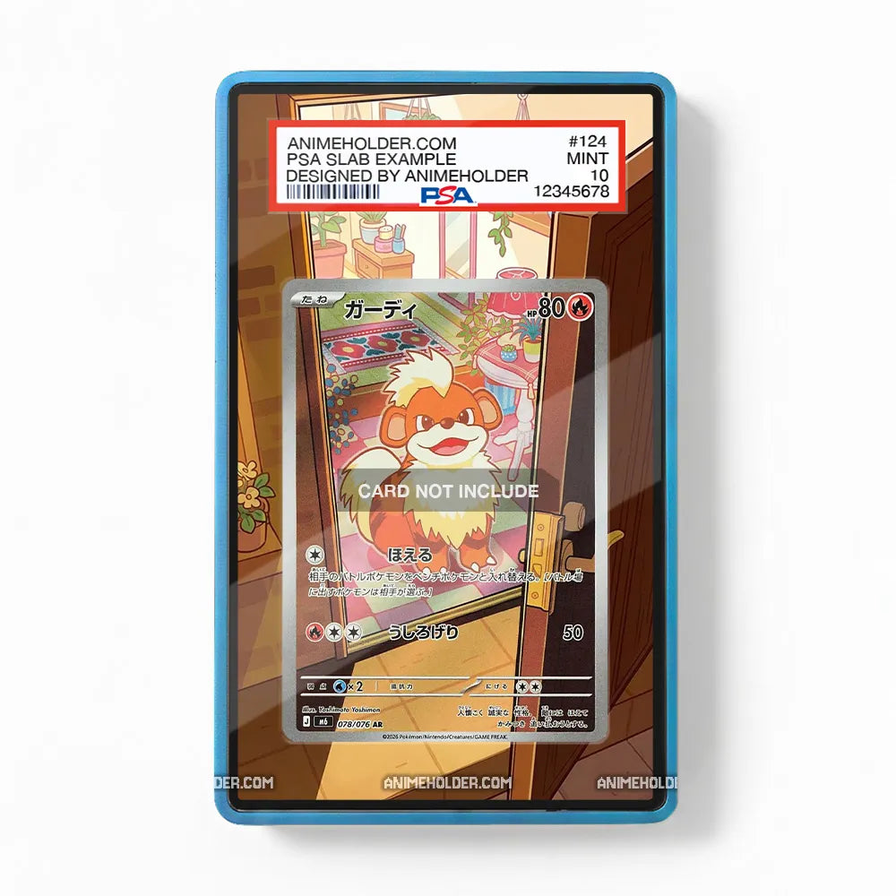 Growlithe 078-076 AR Storm Emeralda Delta Reign Extended Art Display Cases - PSA Slab Case - Front View