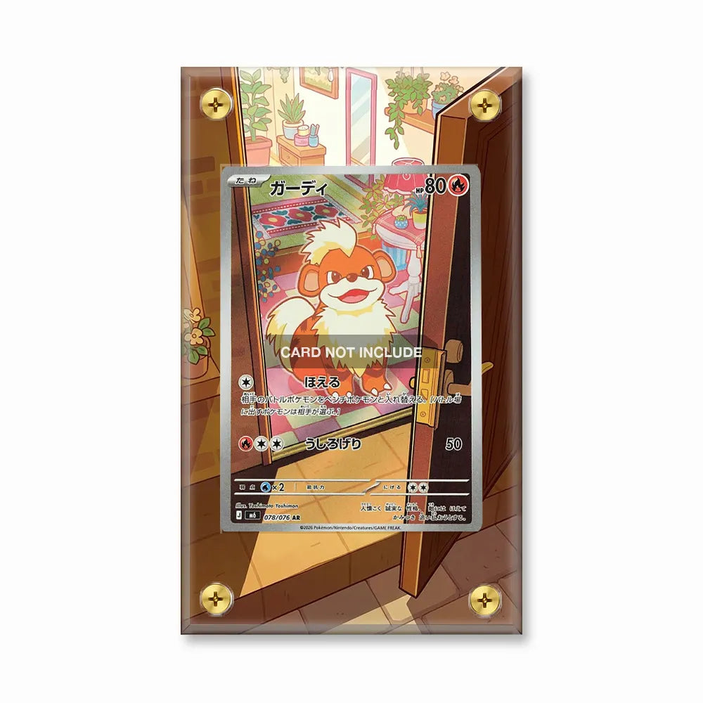 Growlithe 078-076 AR Storm Emeralda Delta Reign Extended Art Display Cases - Screws Case - Front View