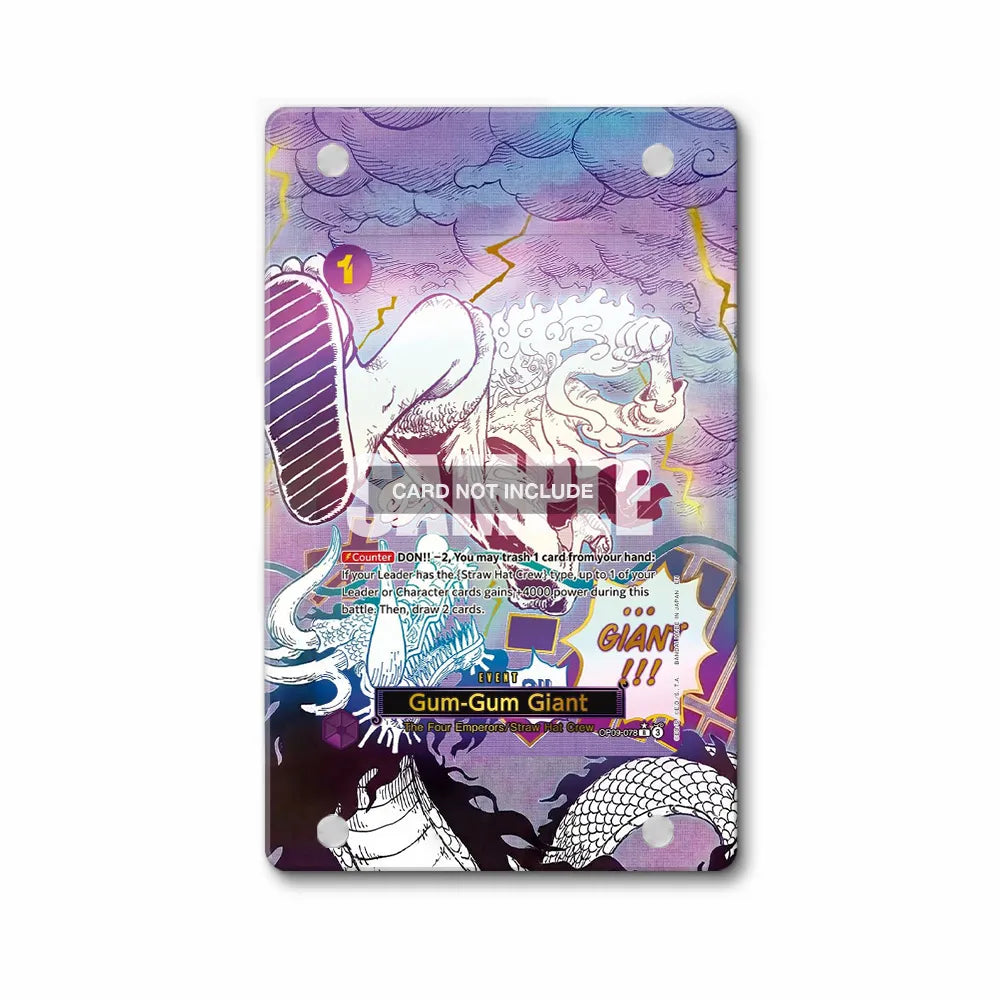 Gum-Gum Giant OP09-078 R Extended Art Display Cases - Magnetic Case - Front View