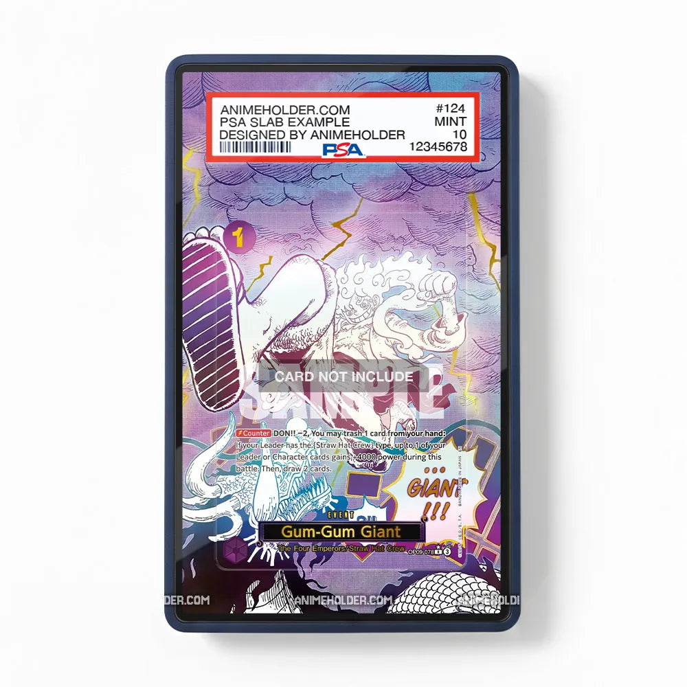 Gum-Gum Giant OP09-078 R Extended Art Display Cases - PSA Slab Case - Front View
