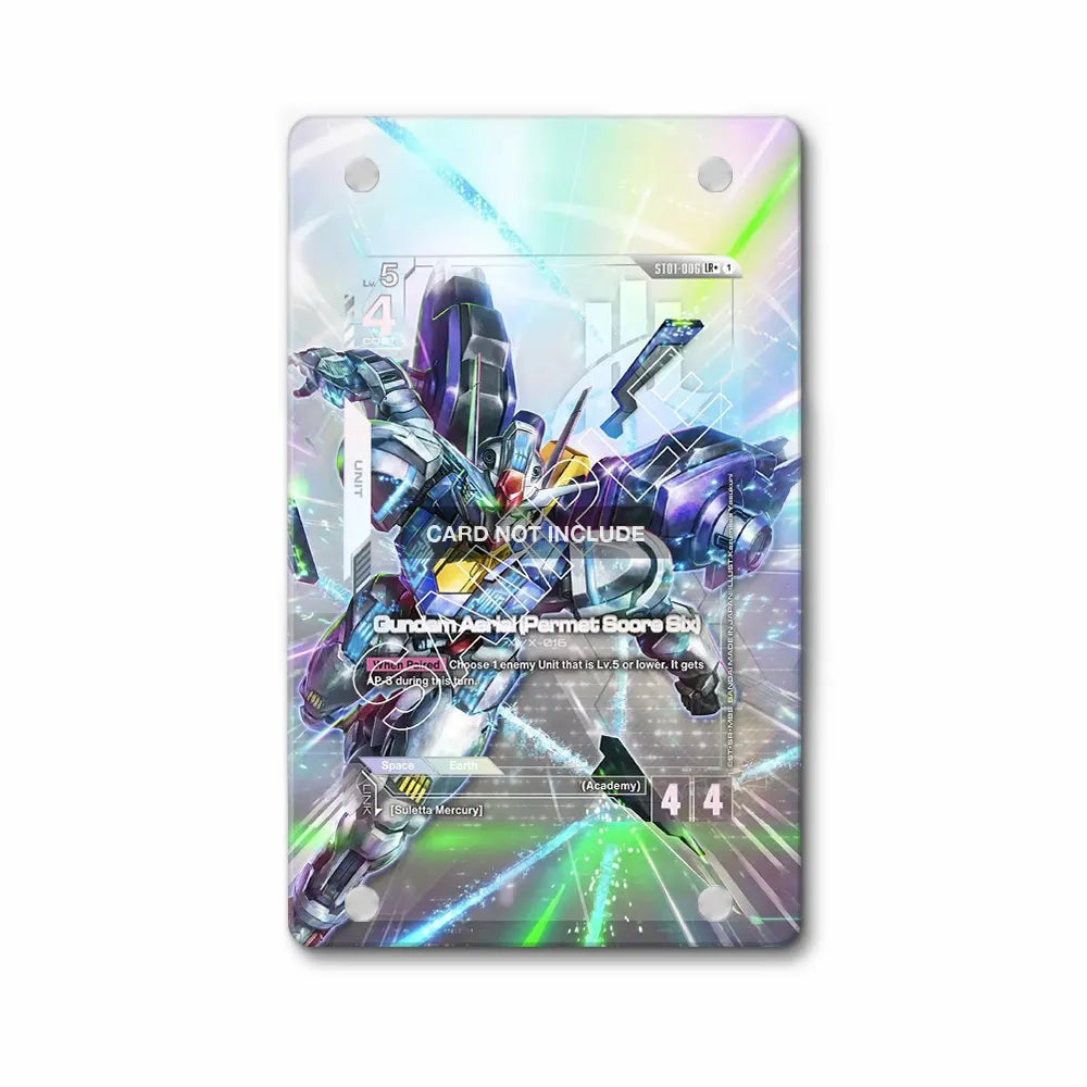 Gundam Aerial (Permet Score Six) ST01-006 Heroic Beginnings One Piece Cards Custom Art Display Cases - Magnetic Case - Front View