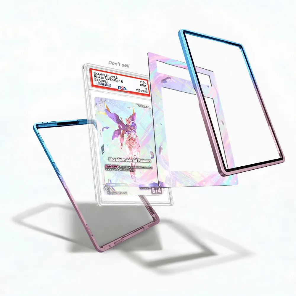 Gundam Aerial Rebuild GD01-067 LR+ Extended Art Display Cases - PSA Slab Case - Detail View