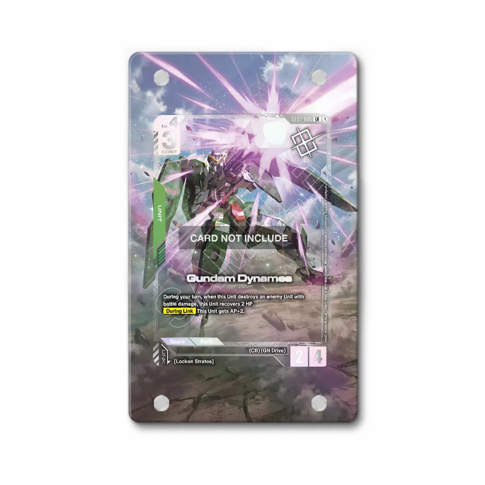 Gundam Dynames ST07-005 Starter Set Pokemon Cards Custom Art Display Cases - Magnetic Case - Front View
