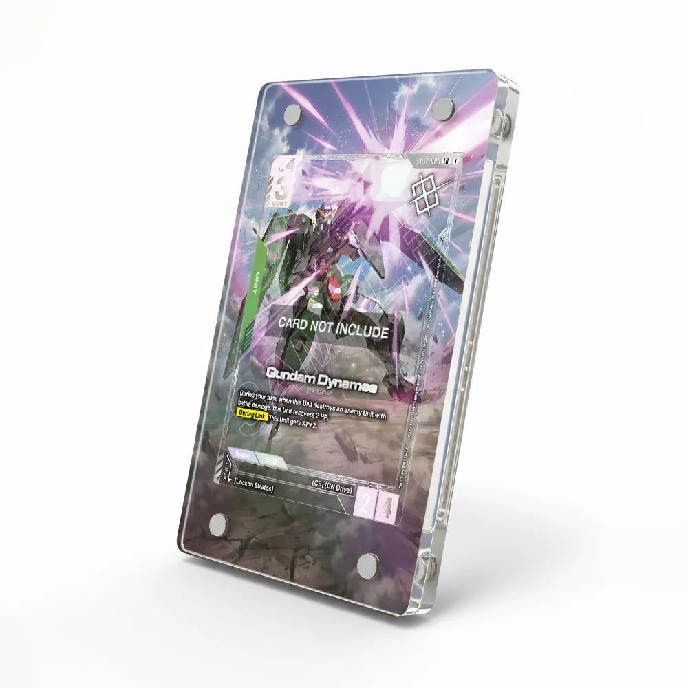Gundam Dynames ST07-005 Starter Set Pokemon Cards Custom Art Display Cases - Magnetic Case - Side View