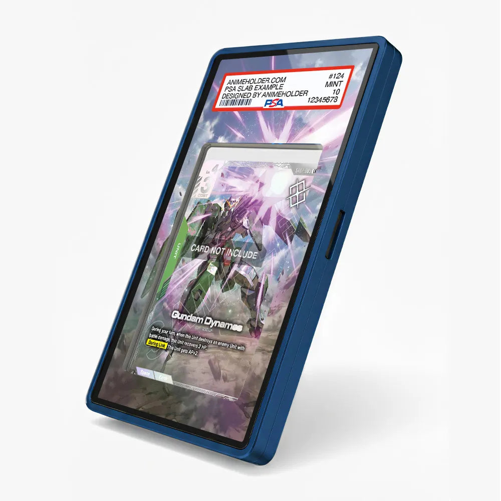 Gundam Dynames ST07-005 Starter Set Pokemon Cards Custom Art Display Cases - PSA Slab Case - Side View