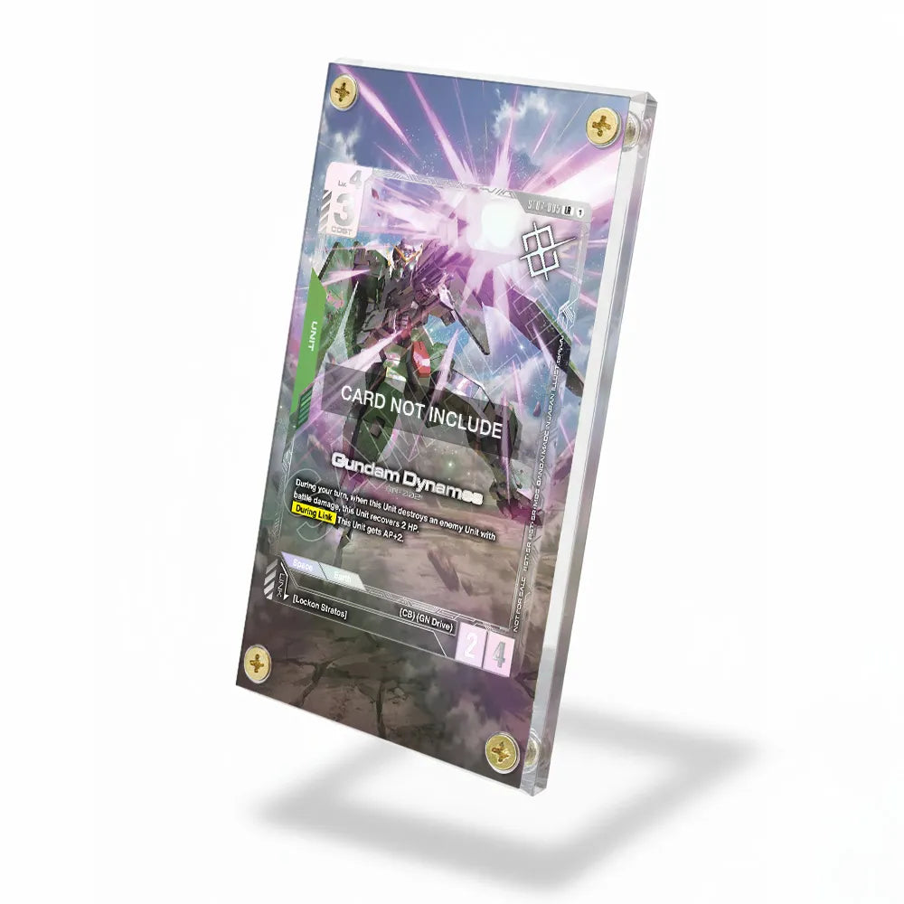 Gundam Dynames ST07-005 Starter Set Pokemon Cards Custom Art Display Cases - Screws Case - Side View