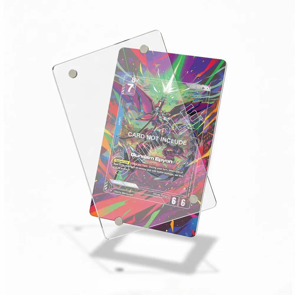 Gundam Epyon G002-002 STR Gundam Cards Custom Art Display Cases - Magnetic Case - Detail View