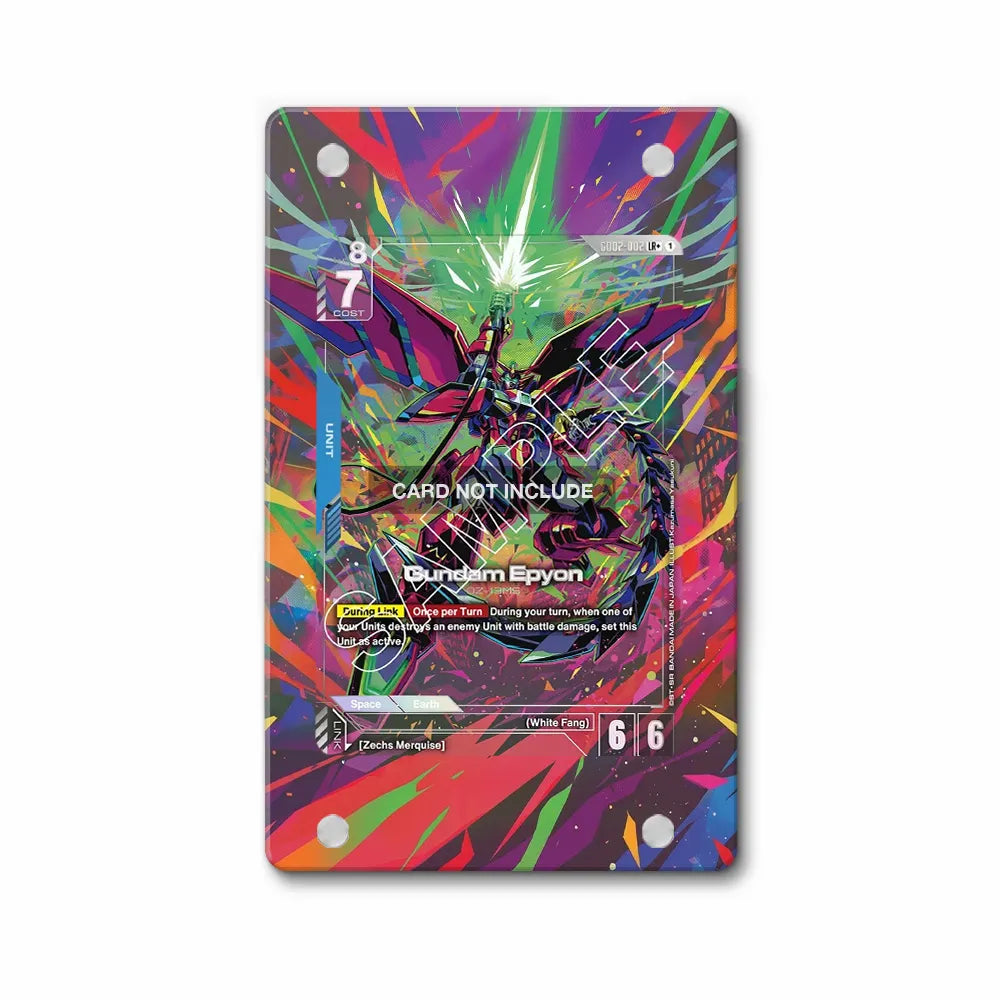 Gundam Epyon G002-002 STR Gundam Cards Custom Art Display Cases - Magnetic Case - Front View
