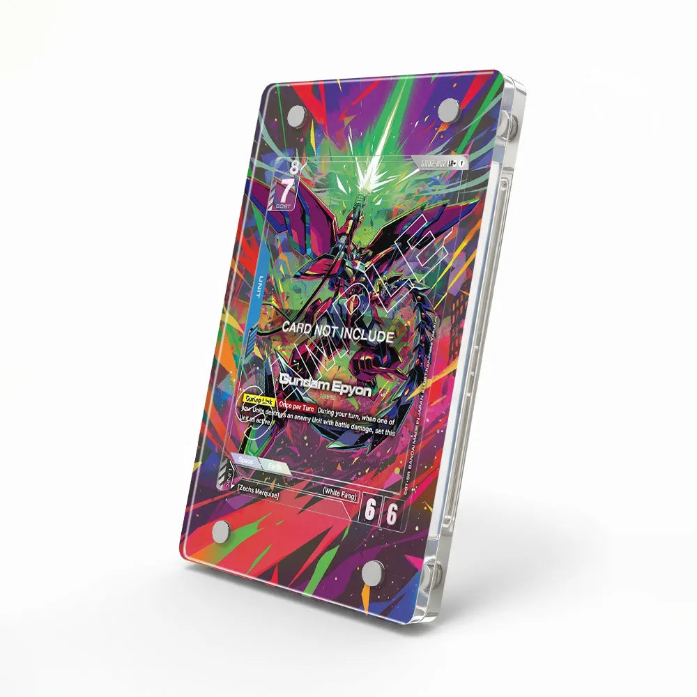 Gundam Epyon G002-002 STR Gundam Cards Custom Art Display Cases - Magnetic Case - Side View