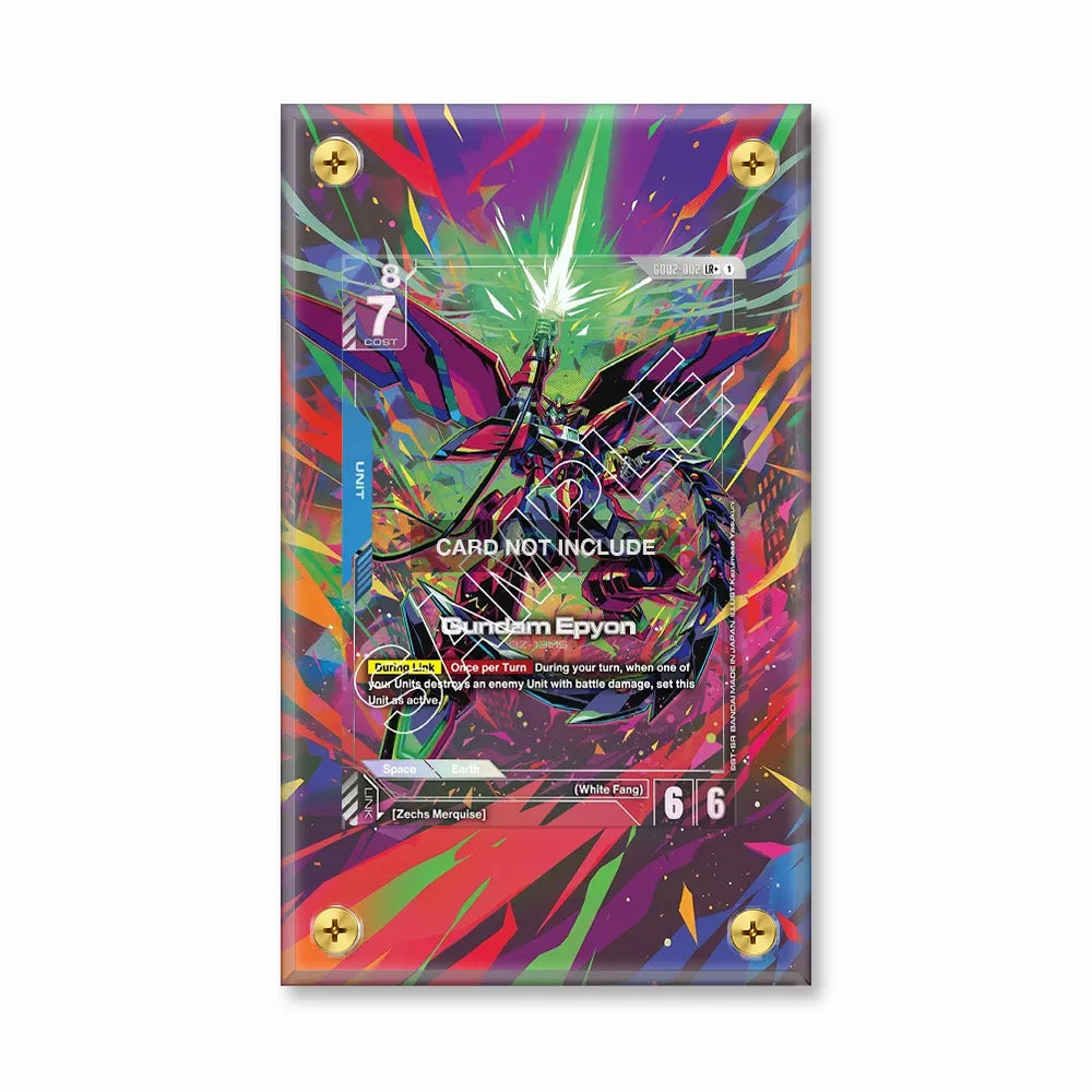 Gundam Epyon G002-002 STR Gundam Cards Custom Art Display Cases - Screws Case - Front View