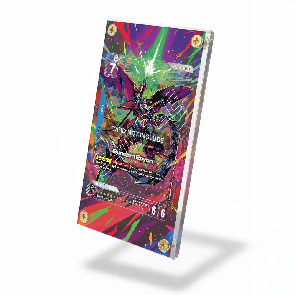 Gundam Epyon G002-002 STR Gundam Cards Custom Art Display Cases - Screws Case - Side View