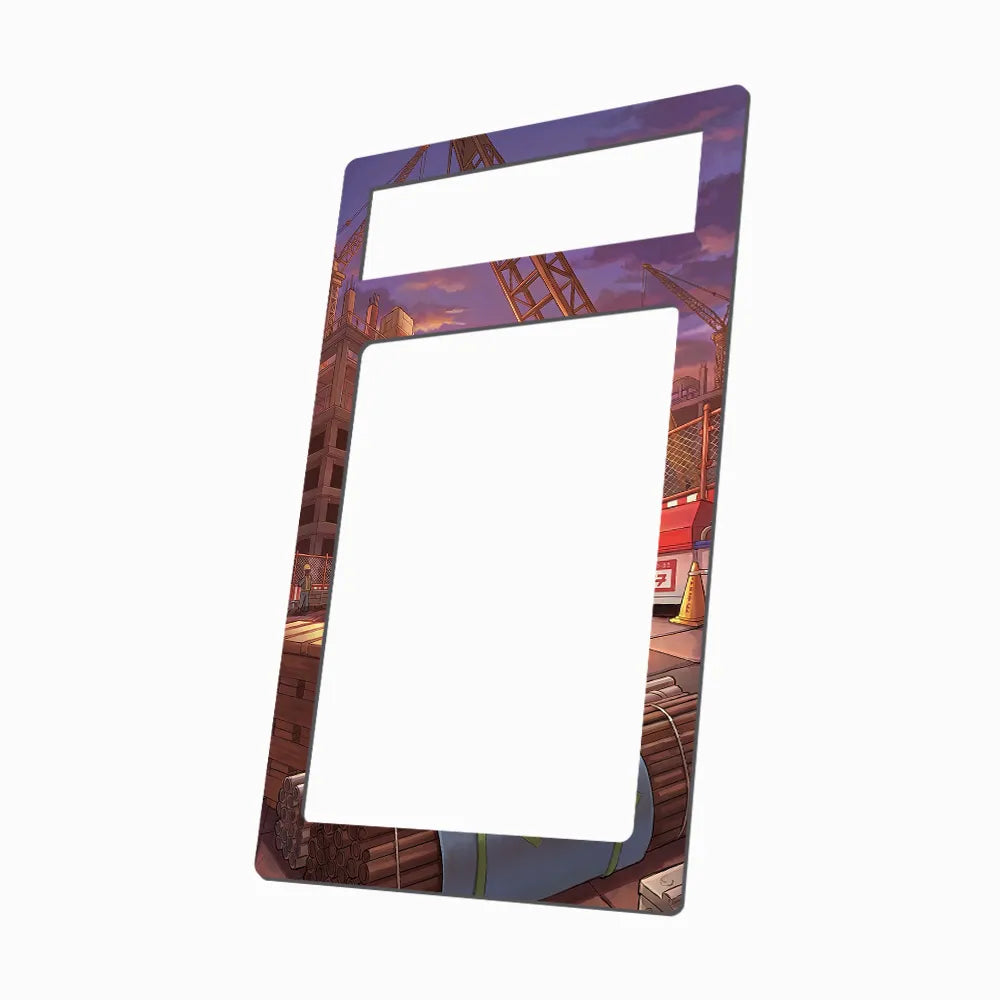 Gurdurr 126-086 Black & White Extended Art Display Cases - PSA Metal Art Only - Side View
