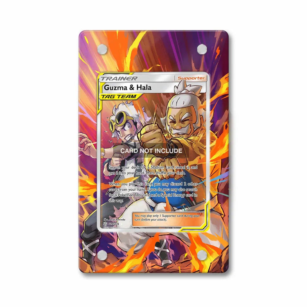 Guzma & Hala 229-236 Cosmic Eclipse Extended Art Display Cases - PSA Slab Case - Front View
