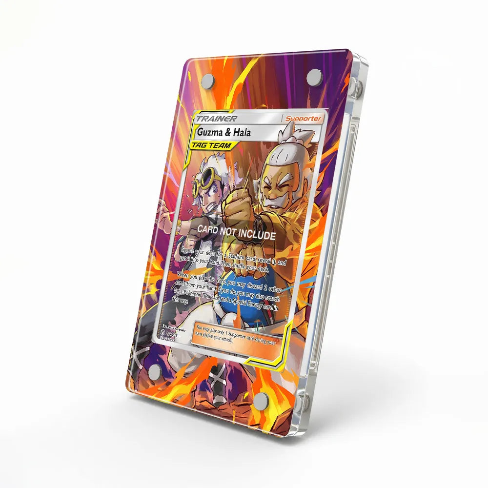 Guzma & Hala 229-236 Cosmic Eclipse Extended Art | PSA Graded Guard Display Case, Magnetic Display Case, Screws Display Case