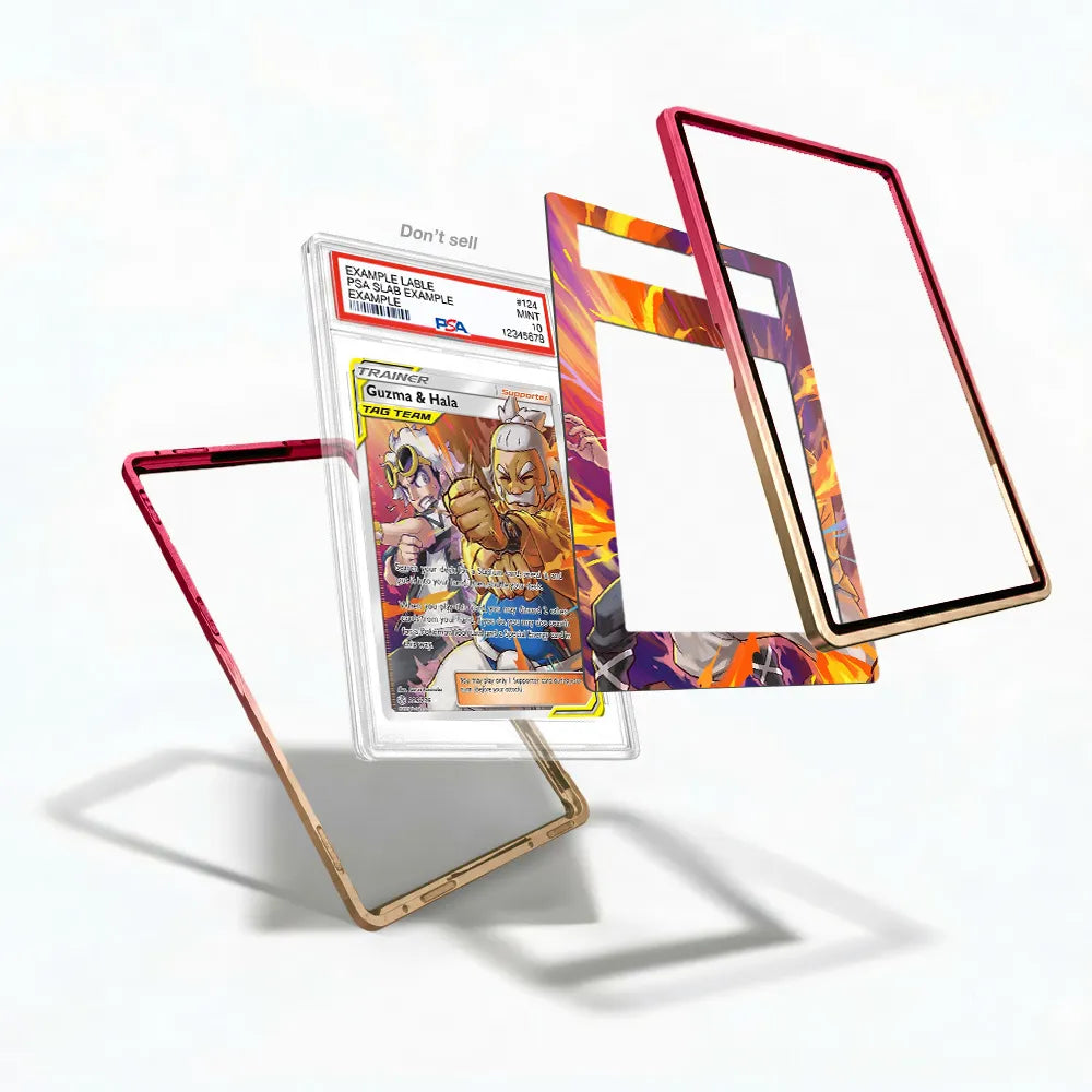 Guzma & Hala 229-236 Cosmic Eclipse Extended Art Display Cases - PSA Slab Case - Detail View