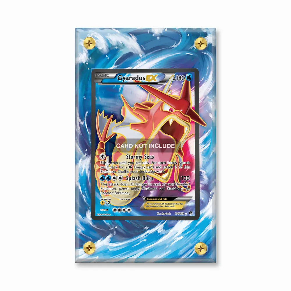 Gyarados EX 114-122 BREAKpoint Pokemon Cards Extended Art Display Cases - Screws Case - Front View