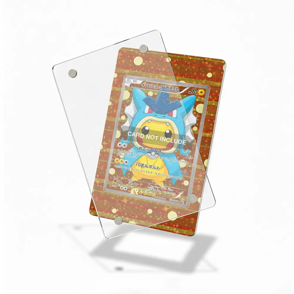 Gyarados Pikachu Poncho 151 XY-P Promo JP Extended Art Display Cases - Magnetic Case - Detail View