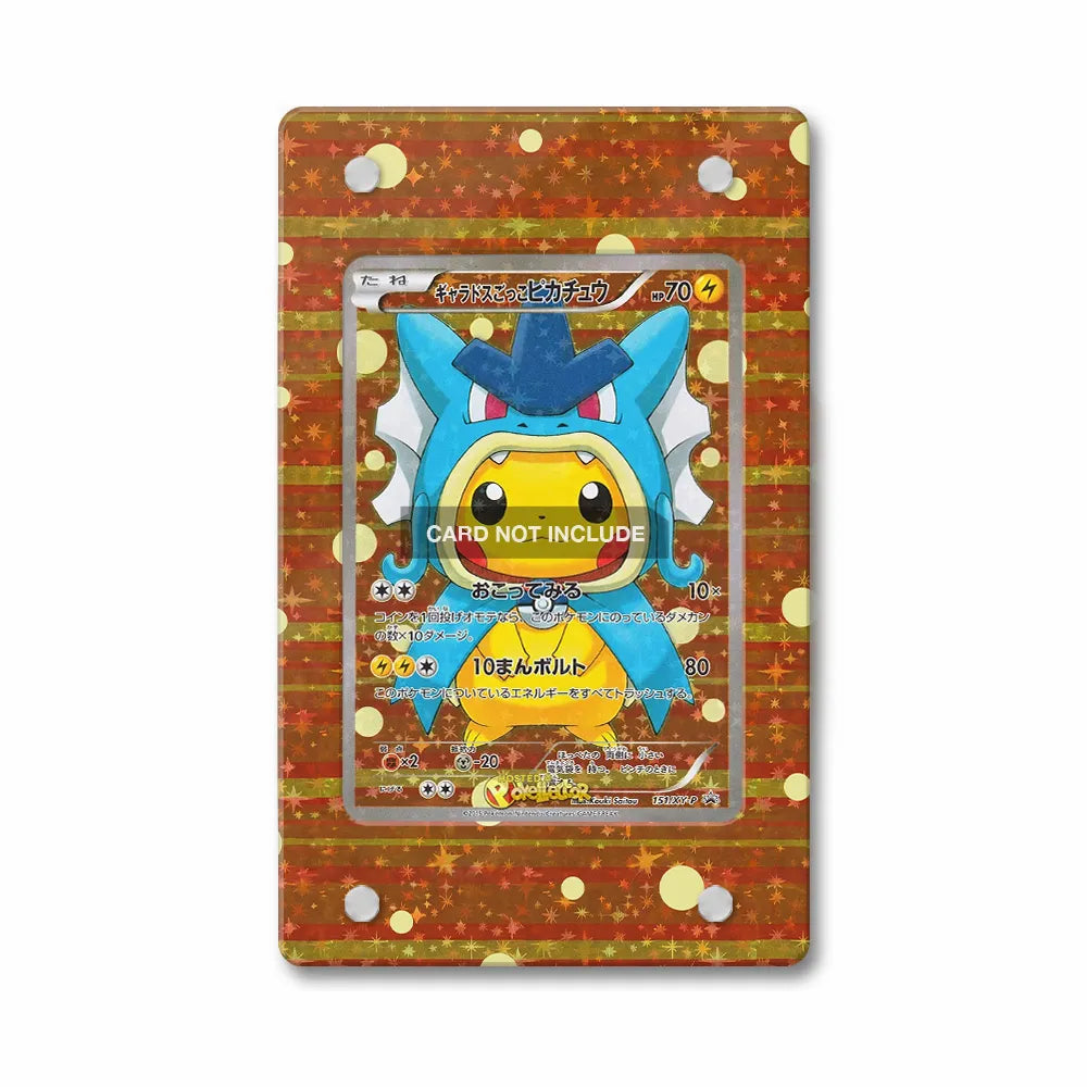 Gyarados Pikachu Poncho 151 XY-P Promo JP Extended Art Display Cases - Magnetic Case - Front View