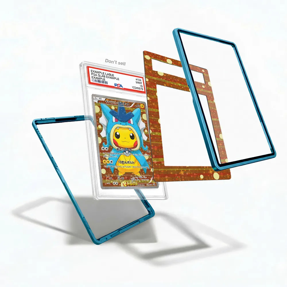 Gyarados Pikachu Poncho 151 XY-P Promo JP Extended Art Display Cases - PSA Slab Case - Detail View