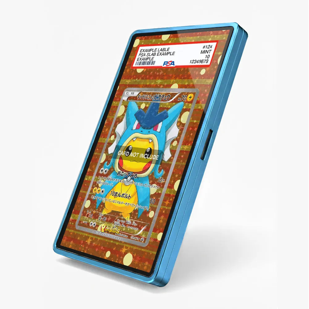 Gyarados Pikachu Poncho 151 XY-P Promo JP Extended Art Display Cases - PSA Slab Case - Side View