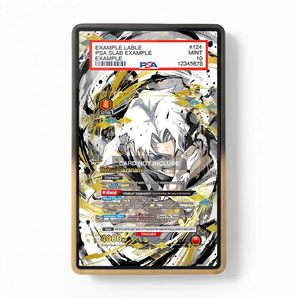 Hakuri Sazanami UE16BT-KGR-1-047 KGR Extended Art Display Cases - PSA Slab Case - Front View