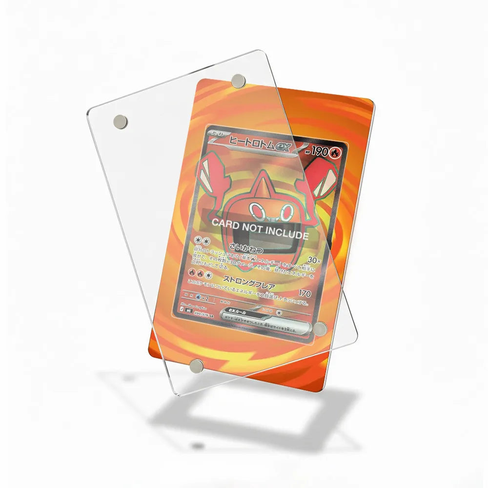 Heat Rotom ex 090-076 SR Storm Emeralda Delta Reign Pokemon Cards Custom Art Display Cases - Magnetic Case - Detail View