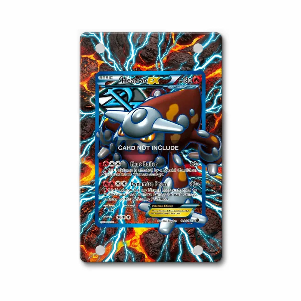 Heatran EX 18-108 Plasma Storm Pokemon Cards Custom Art Display Cases - Magnetic Case - Front View