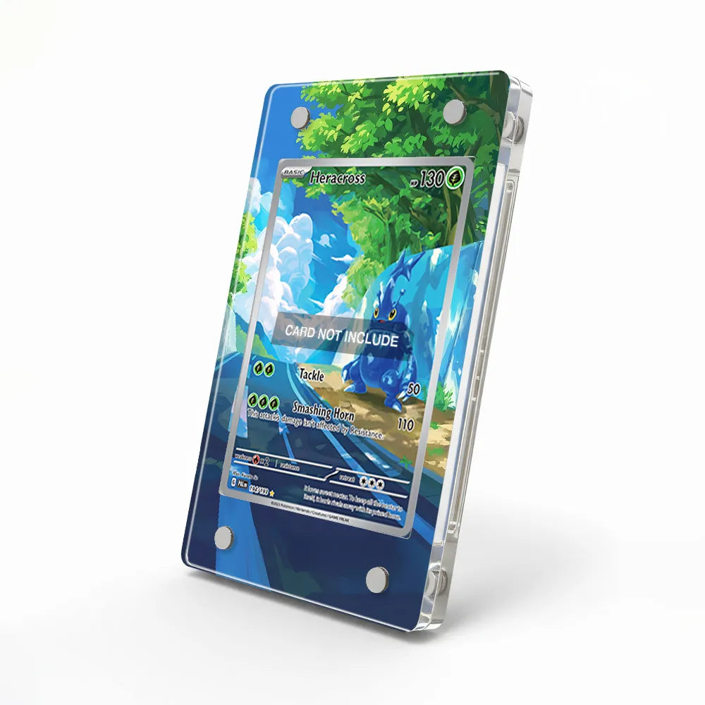Heracross 194-193 IR AR Paldea Evolved Extended Art Display Cases - Magnetic Case - Side View