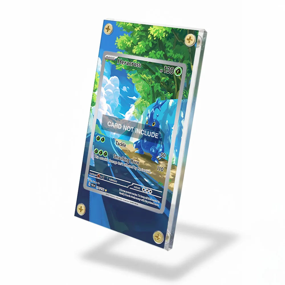Heracross 194-193 IR AR Paldea Evolved Extended Art Display Cases - Screws Case - Side View