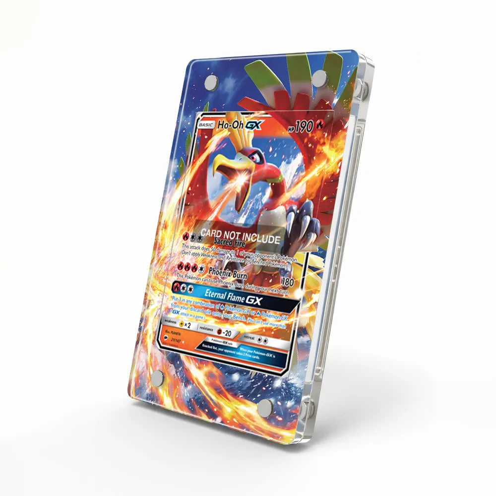 Ho-Oh GX 21 Pokemon Burning Shadows Extended Art Display Cases - Magnetic Case - Side View