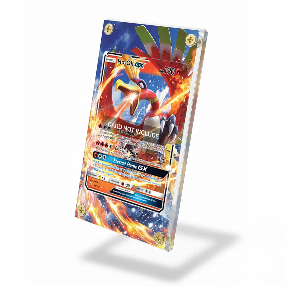 Ho-Oh GX 21 Pokemon Burning Shadows Extended Art Display Cases - Screws Case - Side View