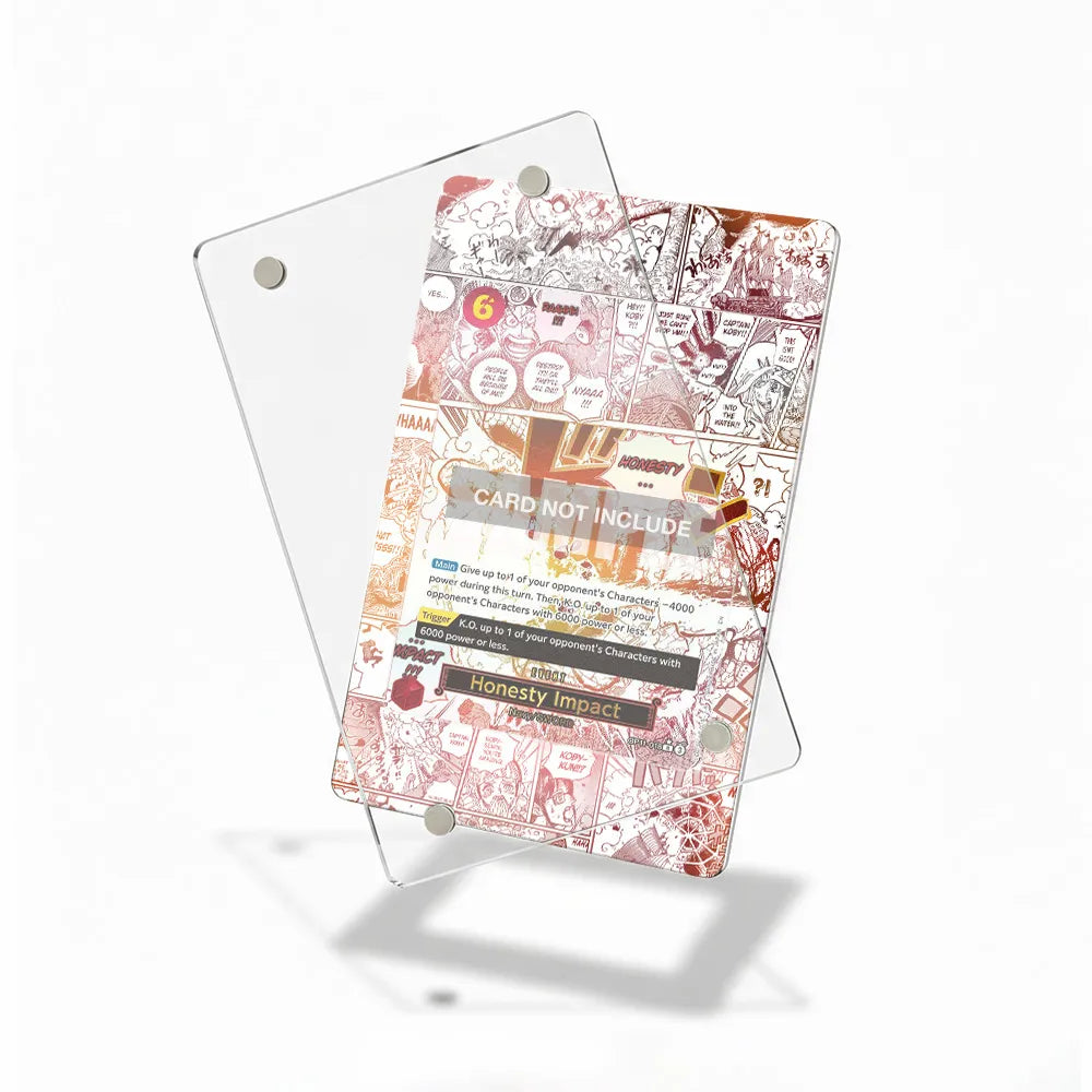 Honesty Impact OP11-018 Navy SWORD Extended Art Display Cases - Magnetic Case - Detail View
